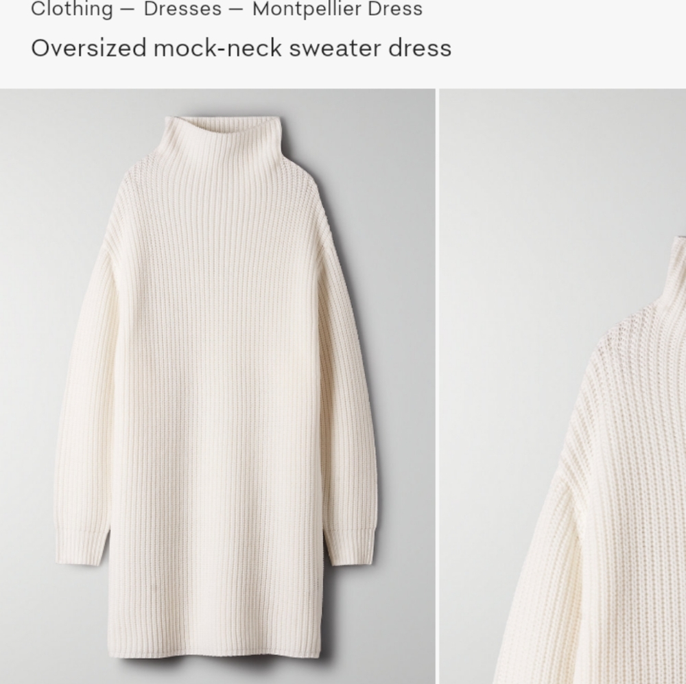 NWT Aritzia Wilfred Montpellier Wool Sweater Dress